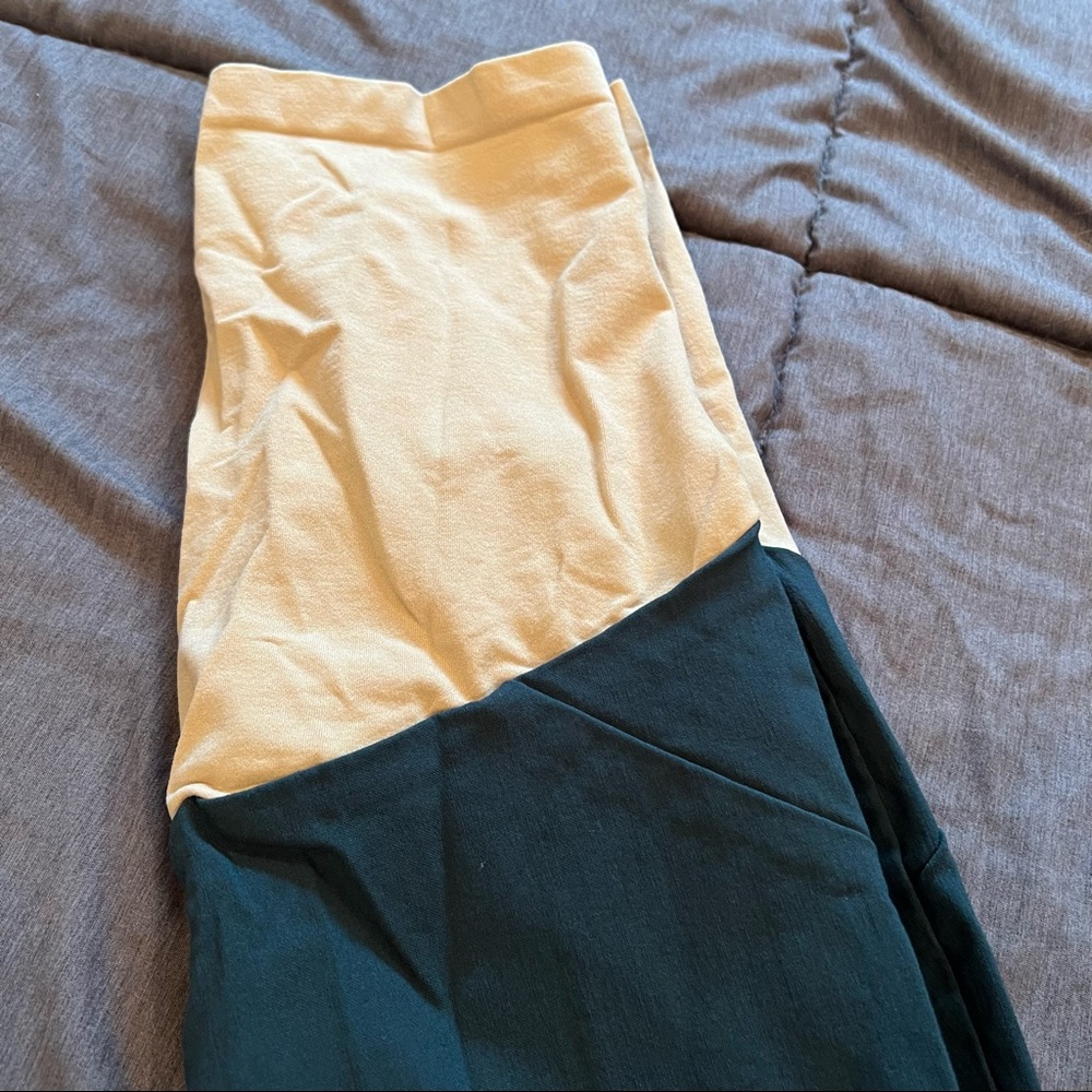 Green Motherhood Maternity Pants Size Small Business Casual Office Trousers - Picture 2 of 9